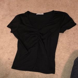 Fitter black crop tshirt